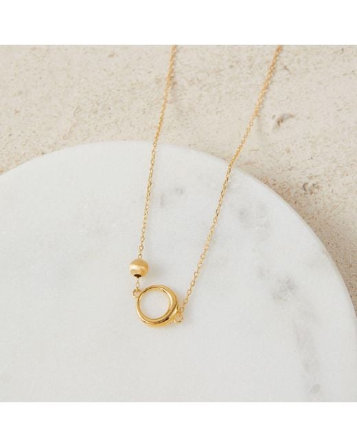 Esterah Metallic Open Circle Necklace