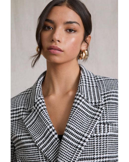 Hay Life Gray Double Breasted Check Blazer