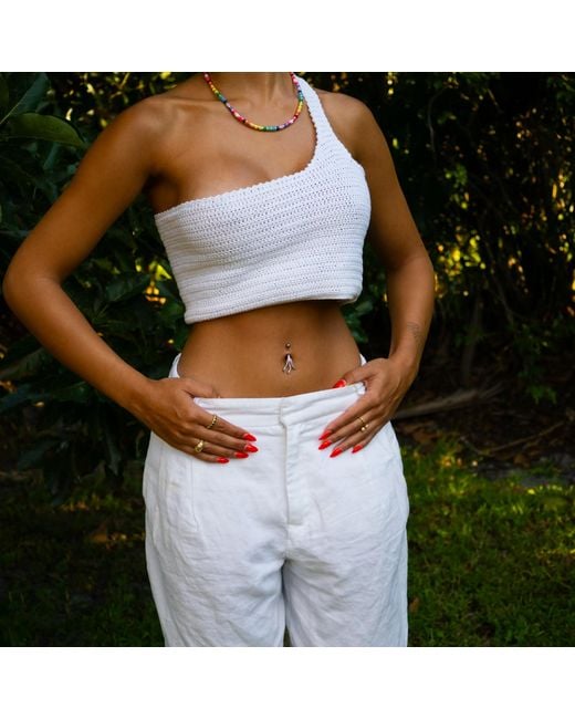 Ebru Jewelry Metallic Triple Drop Diamond Sterling Belly Piercing