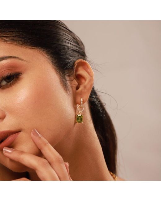 GEM BAZAAR Green Greta Peridot Drop Earrings