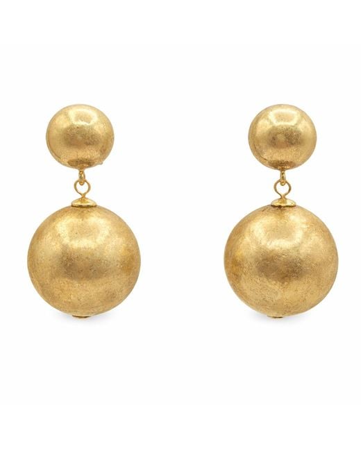 Michael Nash Jewelry Metallic Marylynn Worn Ball Drop Earrings