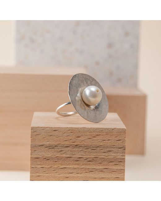 Silver Moon Metallic Pearl Sterling Ring – Moonprint