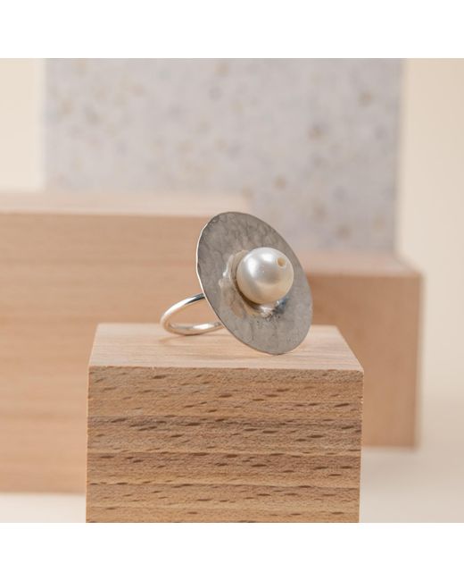 Silver Moon Metallic Pearl Sterling Ring – Moonprint