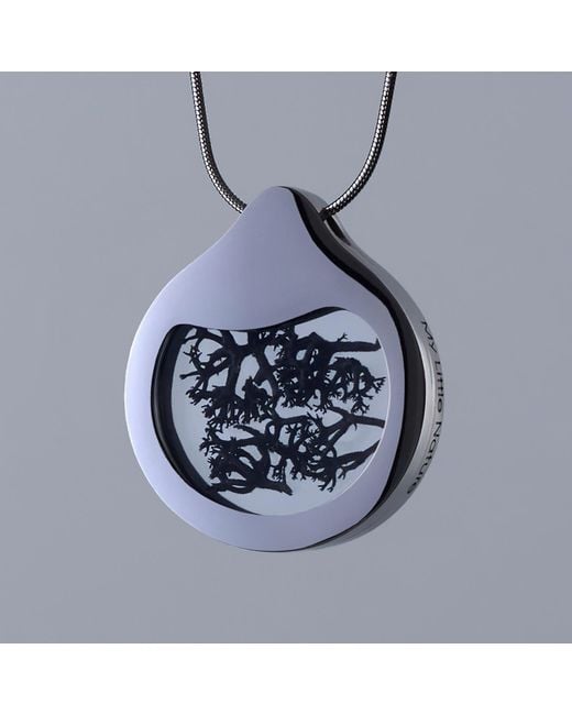 My Little Nature Blue Handcrafted Designer Necklace With Natural Moss – Unique Nature-Inspired Gift Jewelry