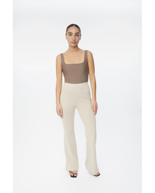 Dāl the Label White Neutrals Wool Blend Knit Pants