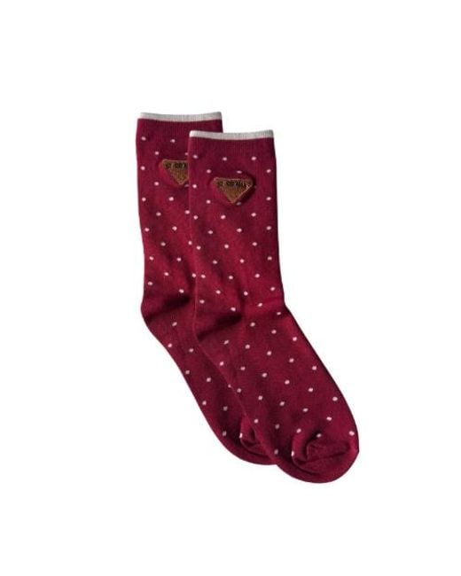 St Cayman Red Bamboo Socks