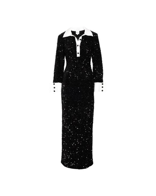 Ofuure Black Rei Sequin Maxi Dress