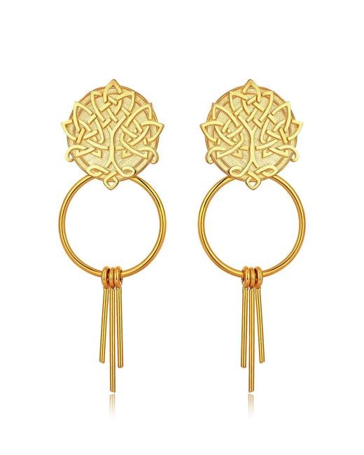 Nowart Jewelry Brown Viking Tree Of Life Earring