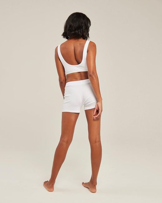 Nudea White The Organic Cotton Boyfriend Boxer