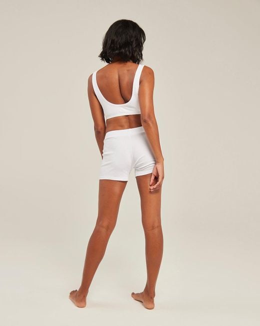 Nudea White The Organic Cotton Boyfriend Boxer