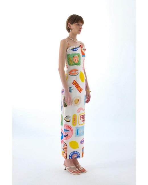 We Are Kindred White Florence Strap Maxi Dress Cream