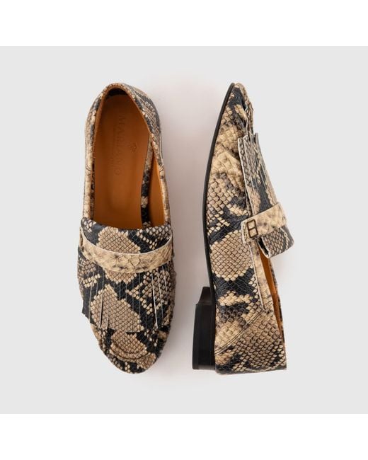 Mariano Shoes Brown Neutrals Constância Loafer Snake Effect
