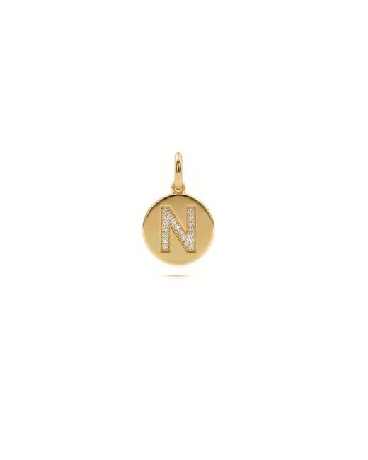 Jaredjamin Metallic Pave Initial Pendants Charms