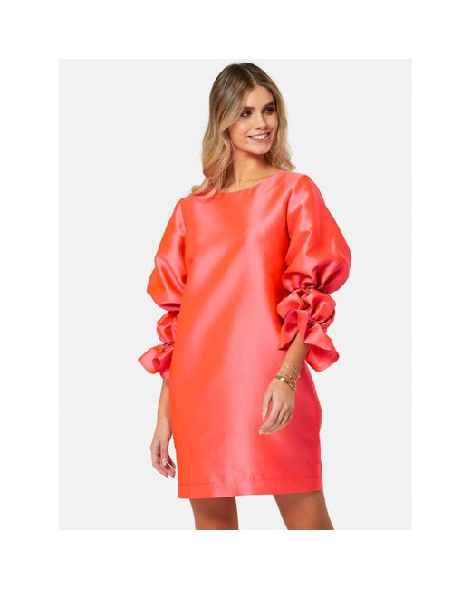 Helen Mcalinden Red Aurora Coral Begonia Orange Dress