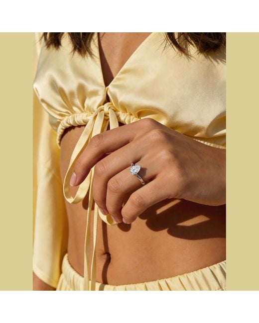 By Virgo White Etoile Ring