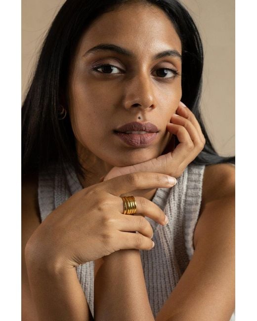 Zynnia Collective Metallic Bold Wrap Ring