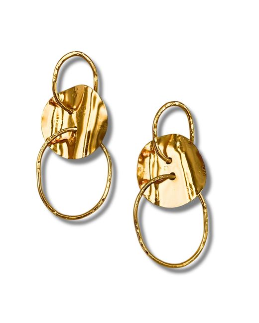 Jaredjamin Metallic Viviane Post Drop Earrings