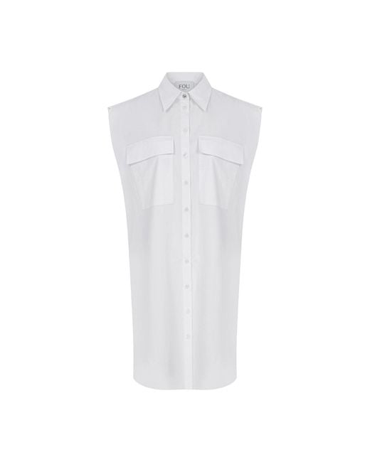 Fob Paris White Lavinia Shirt Dress