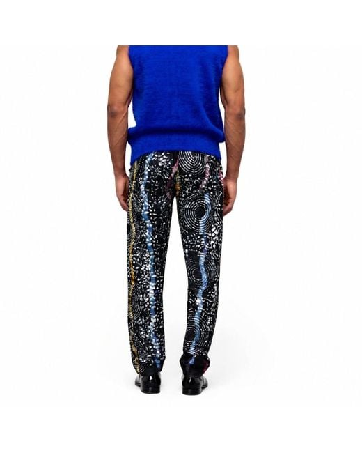 Chuks Collins Gray Oke Adire Pant for men