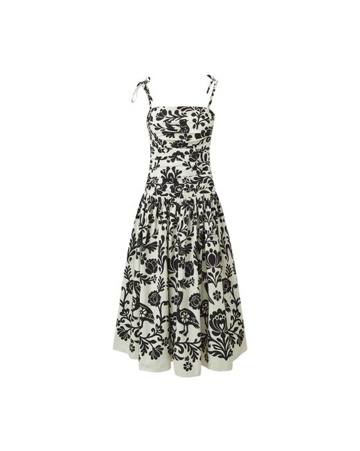 Pecanpepperpelican White Shadow Garden Maxi Dress