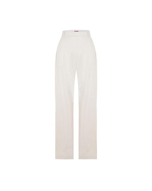 Pcfg White Neutrals Daydreamers Relaxed Fit Dart Detail Pants for men