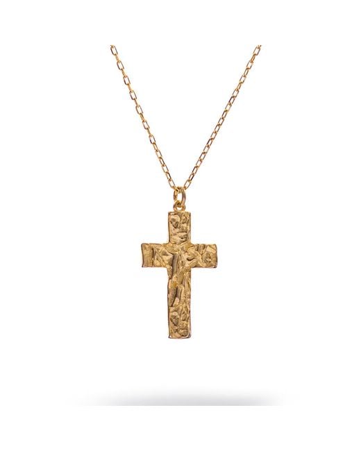 Ebru Jewelry Metallic Divine Faith Minimalist Cross Necklace