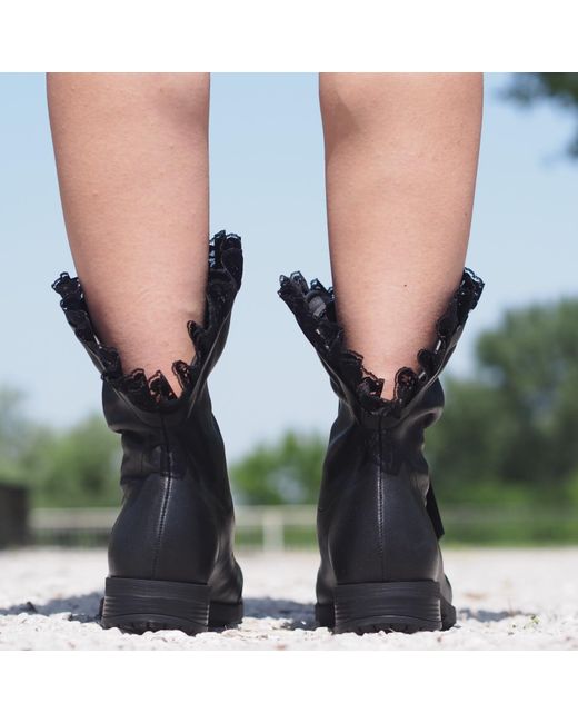 Adrenaline Fashion Blue Handcrafted Leather Ankle Boots With Lace Detail – Genuine Leather Designer Handmade Boots