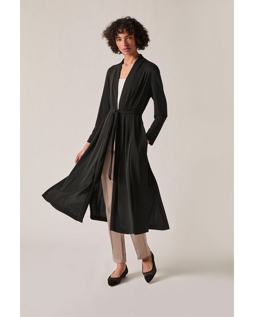 James Lakeland Black Jersey Longline Cardigan