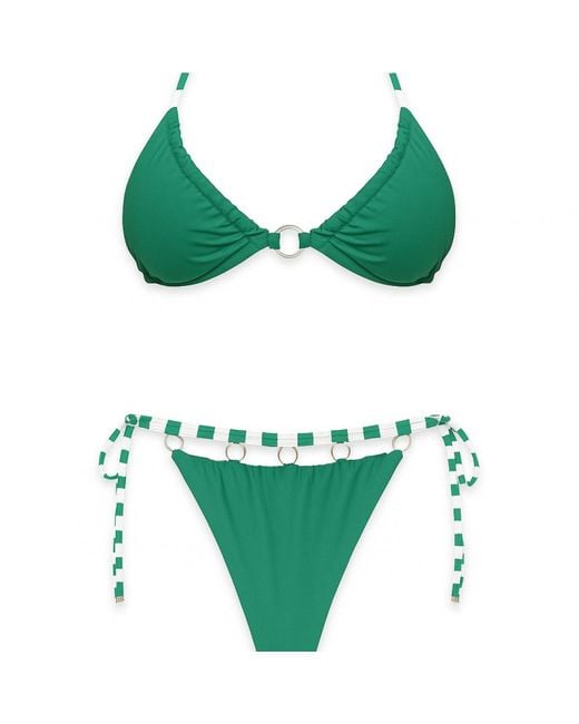 Live Kolibri String Bikini Set With Metal Detail in Green | Lyst UK