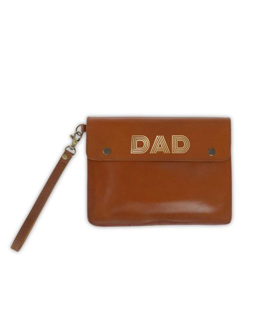 VIDA VIDA Brown Tan Leather Travel Wallet-For Dads for men