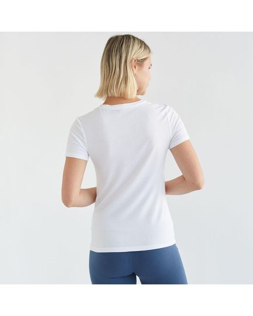 On/Off Essentials White Bamboo Crew Neck Tee