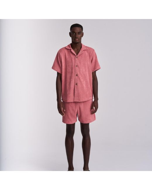 Little Mariner Red Dusty Rose Terry's Shorts for men