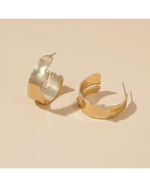 Rare Matters Jewelry Metallic Sculptural Hoop Earrings