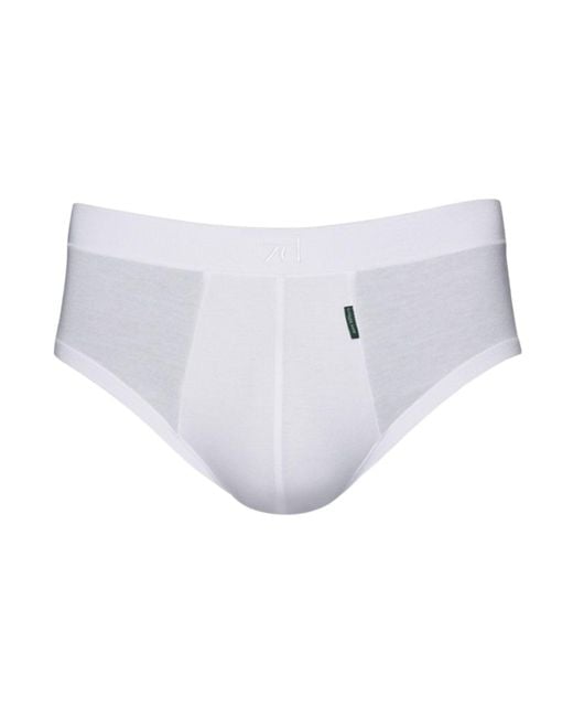 Zd - Zero Defects White Mini Briefs Egyptian Cotton for men