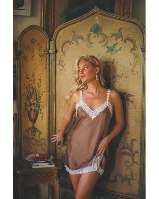 Wild Lovers Brown Solene Slip Dress