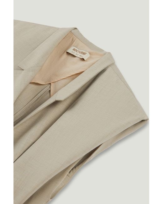 Nocturne White Ivory Belted Double-Breasted Vest