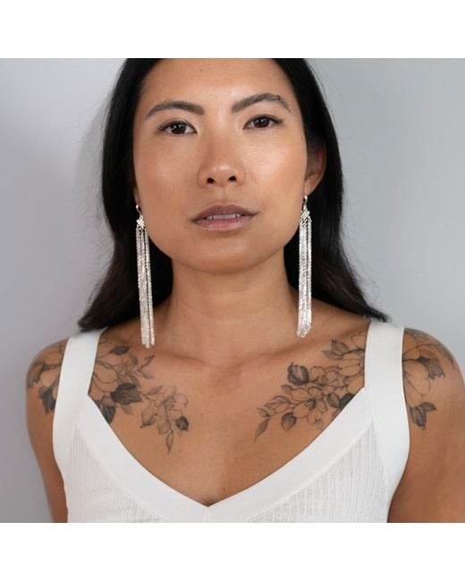 Zoe & Morgan White Aria Earrings