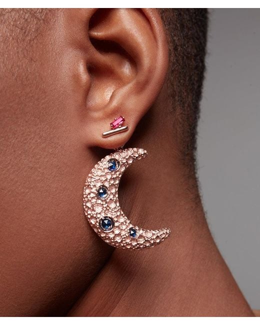 Onia Metallic Ruby Bar Studs