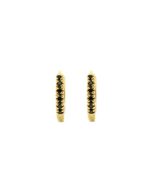NASI SILVER Metallic Adaya Huggie Hoops- Spinel