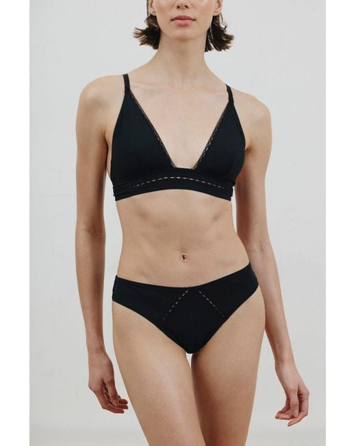 Verdant Intimates Black Modal Air Thong