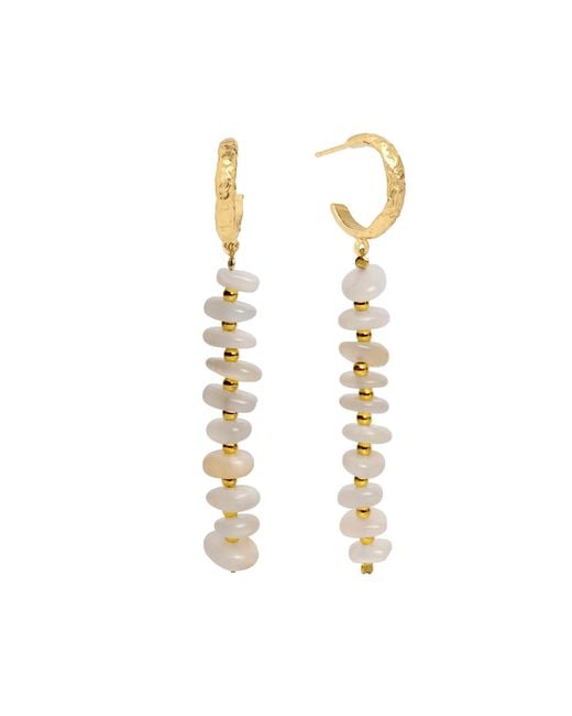 Lavani Jewels White Mizu Hoops