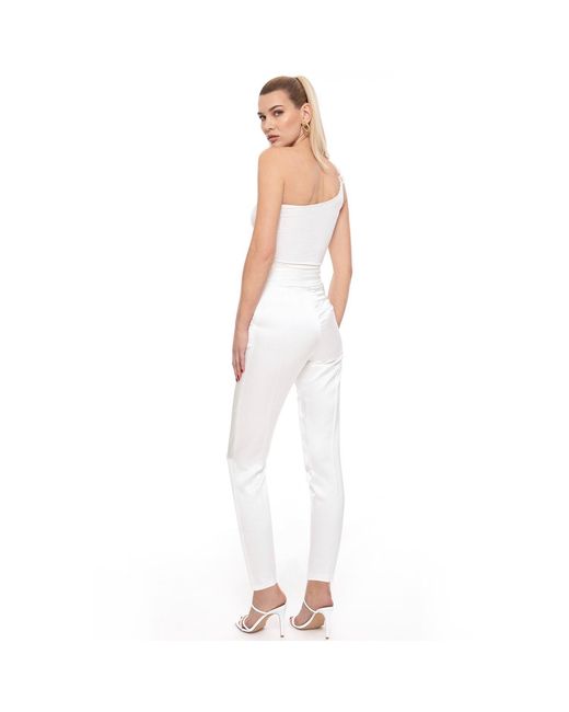Nissa White One-Shoulder Bodysuit