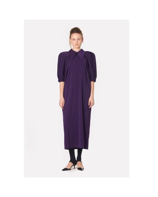 Julia Allert Purple Designer Violet Midi Dress