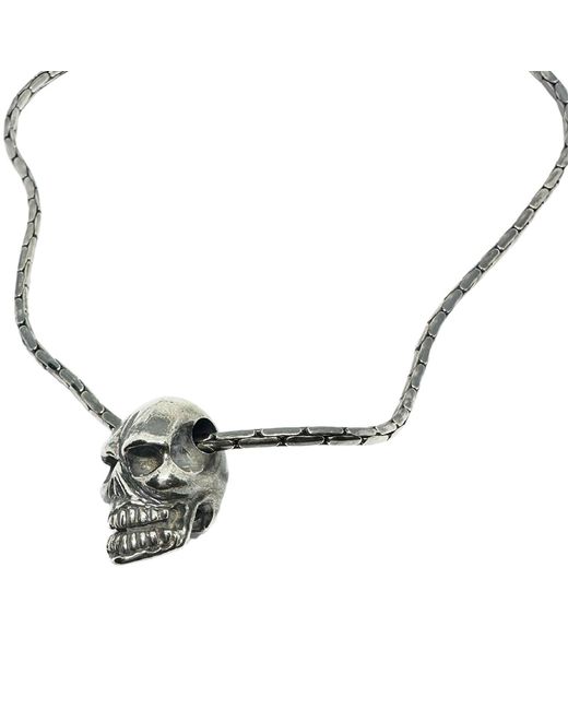 Tg-Jewellery by Tamara Gervasio Metallic Skull Necklace – Sterling Paloma Chain for men