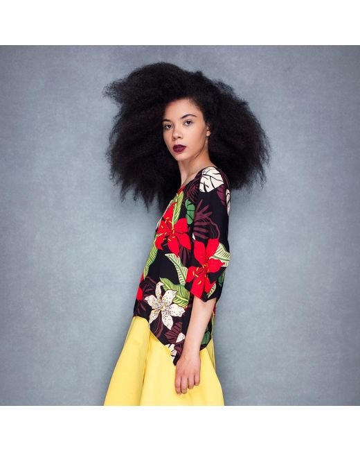 Bianca Popp Red Puff Blouse With Flaps