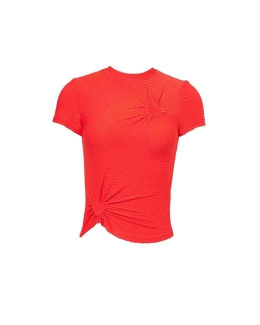 Amy Lynn Red Bowie Cherie Heart Cut Out Top