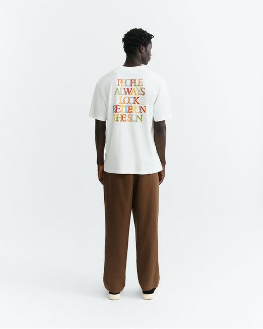 Thinking Mu White Shiny People Aaron T-Shirt for men