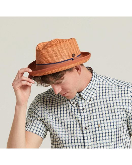 Dasmarca Hats Brown Dasmarca Durban Summer Diamond Crown Light Weight Breathable Porkpie Hat for men