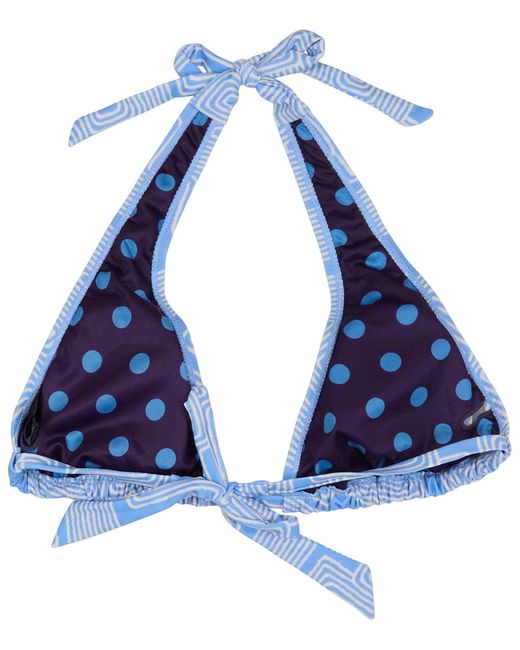 Lords of Harlech Blue Raquel Inter Twine Bikini Top