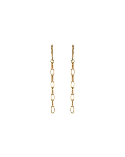 Edge Only Metallic Oval Link Drop Earrings 18Ct Vermeil